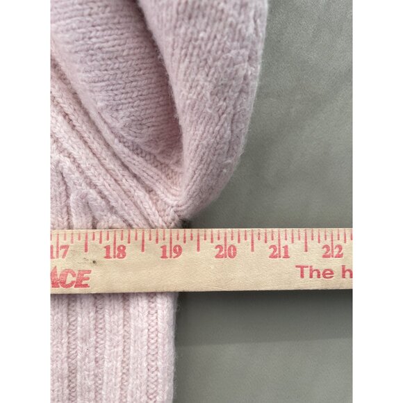 Sundance Ribbed Knit Pullover Sweater Womens M High Neck Pink Cozy Knit Staple - Picture 4 of 6